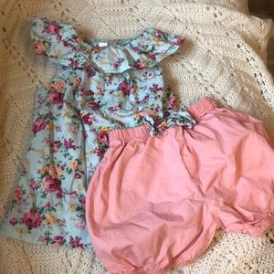 Pink and Blue Baby Girl Outfit